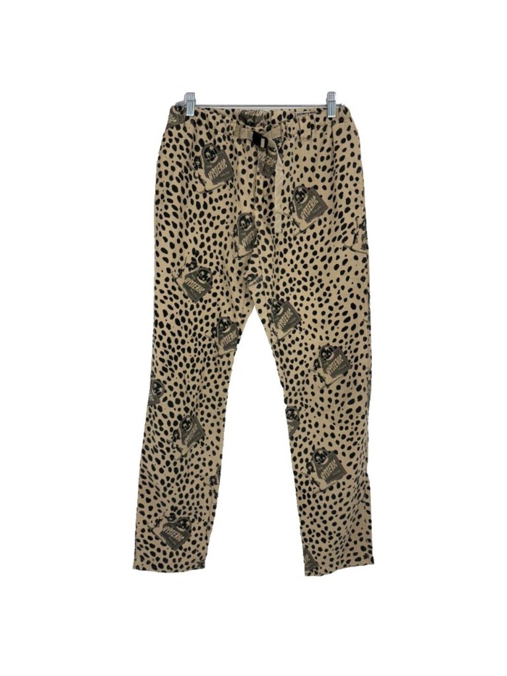 Hysteric Glamour Women M Pant Naked Lady Leopard Print Belt Waist Salon Novelty